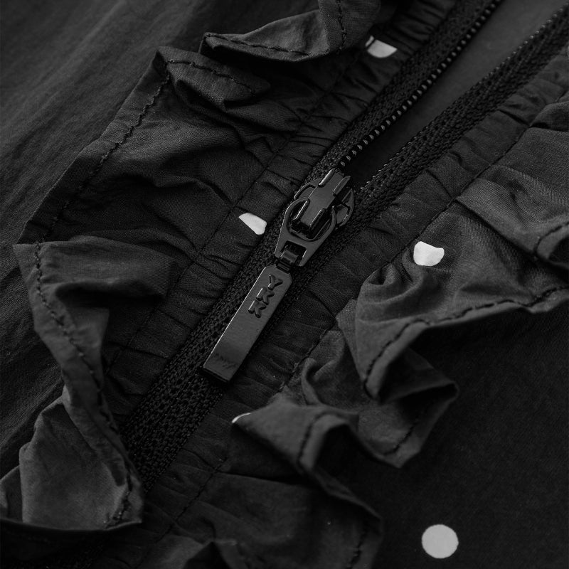 "Panda PomPom" Sun-pretective Outdoor Jacket Black Polka Dot