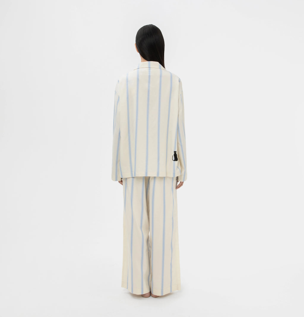 “Urban Jungle” Tencel Cotton Blend Loungewear Set White