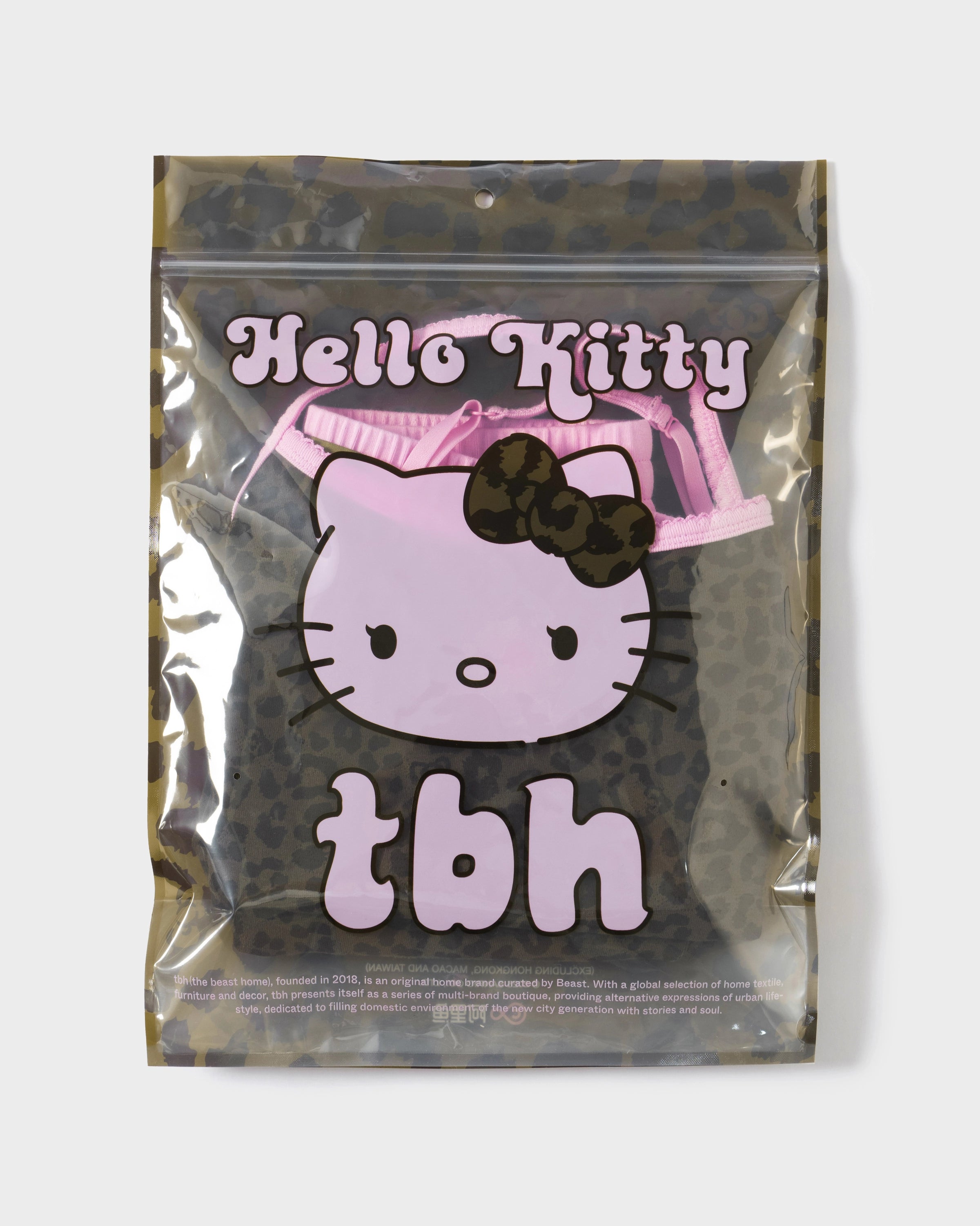 "Hello Kitty" Jersey Rib Jacquard Spaghetti Strap Top & Shorts Pajama Set – Choco
