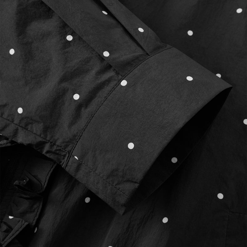 "Panda PomPom" Sun-pretective Outdoor Jacket Black Polka Dot