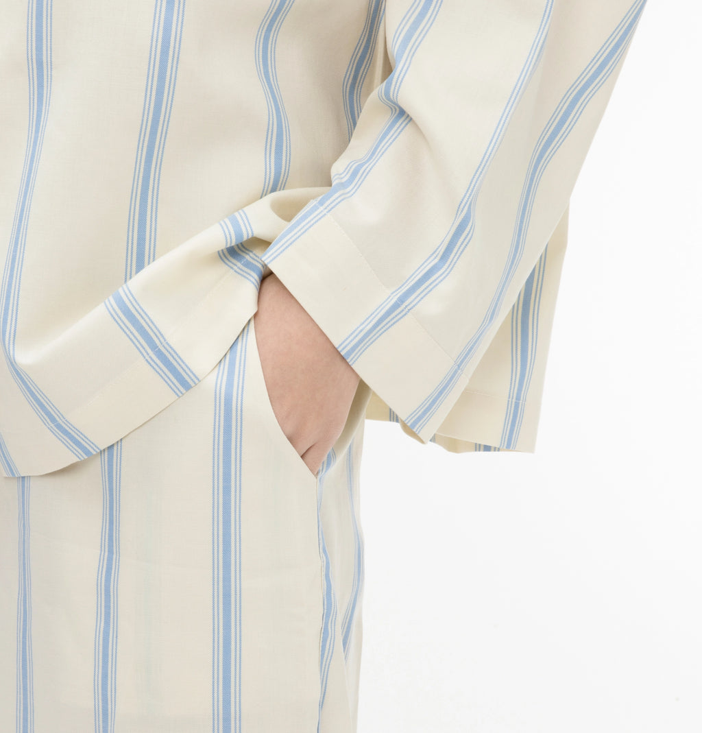 “Urban Jungle” Tencel Cotton Blend Loungewear Set White