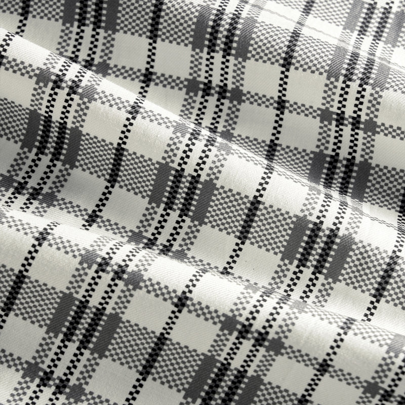 "Urban Jungle" Tencel Cotton Blend Short Sleeve Nightgown – Black Grid