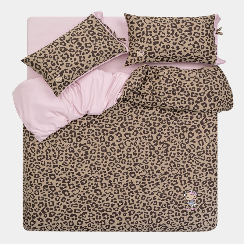"Hello Kitty" Cotton Sateen Bedding Set – Leopard
