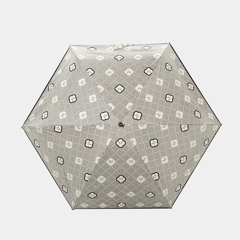 "Panda PomPom" Sun Umbrella – Haitang Patterned