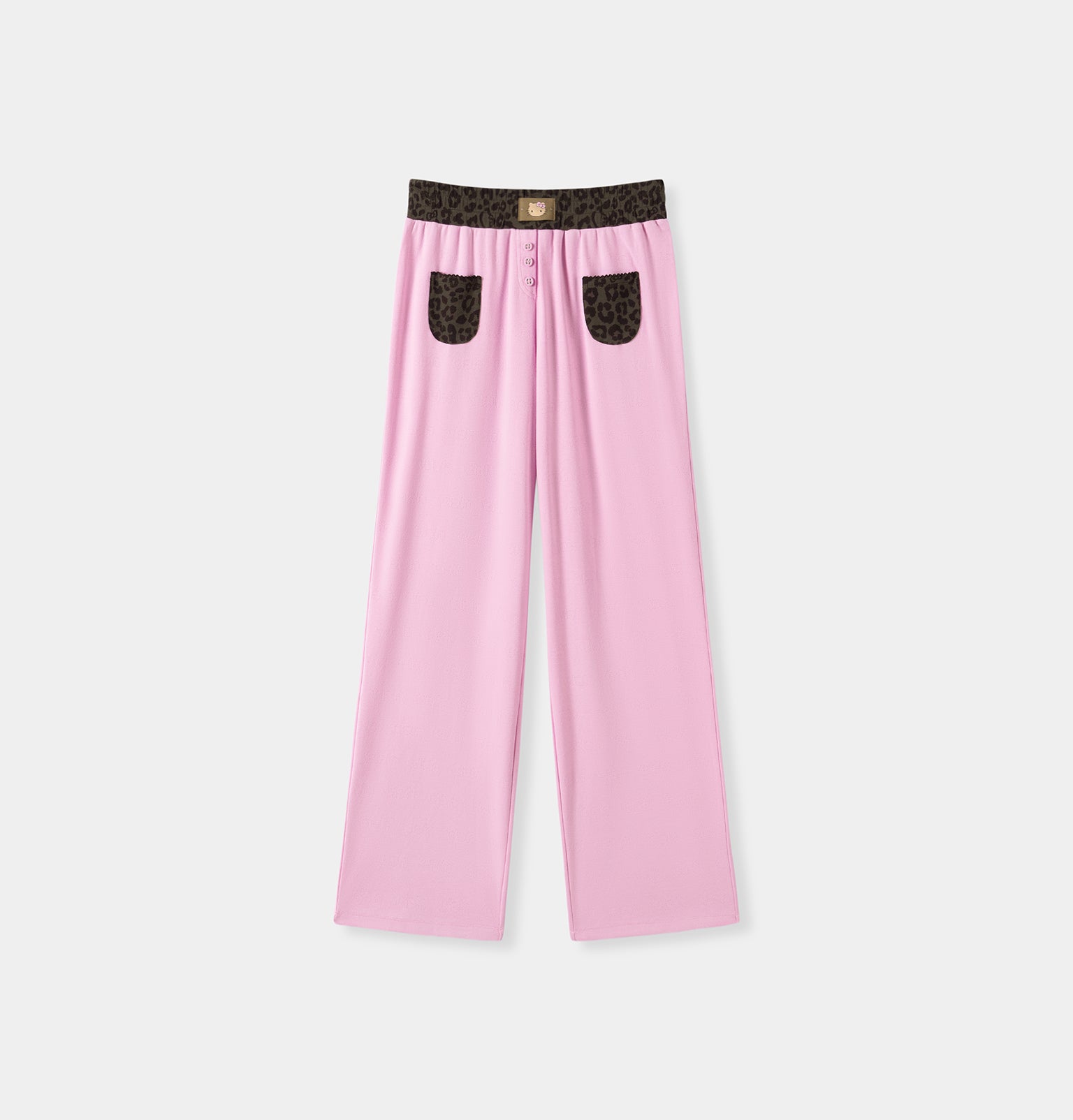 "Hello Kitty" Jersey Rib Jacquard Pants – Rapsberry