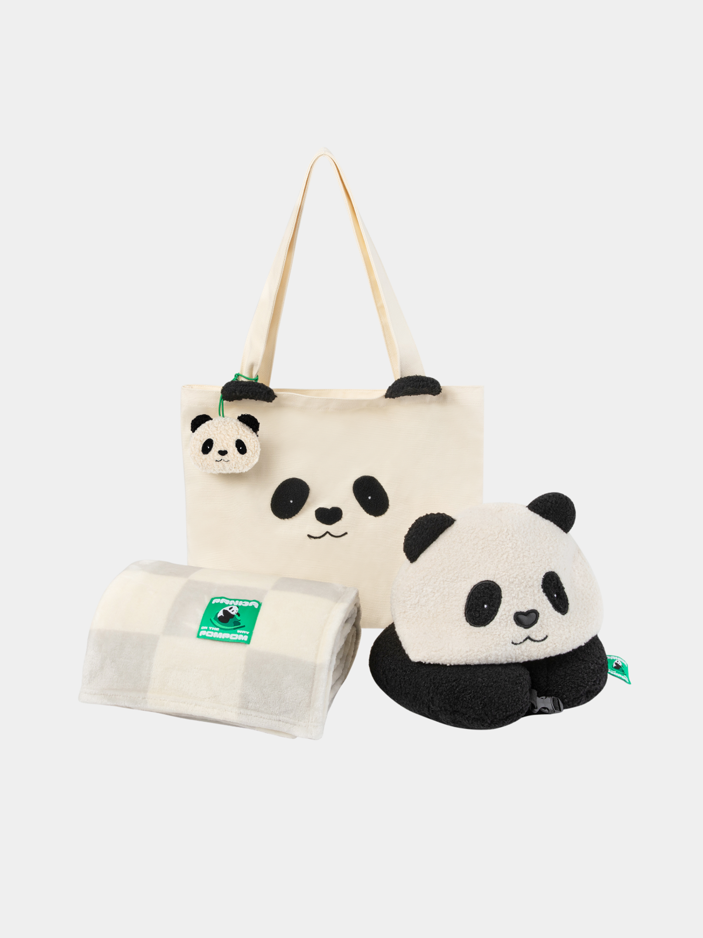 "Panda PomPom"  Travel Nap Sets