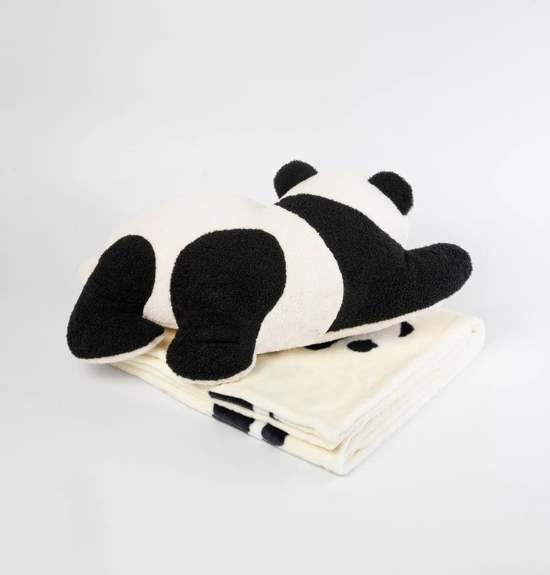 "Panda PomPom" Cushion & Flannel Throw sets CutyPOM