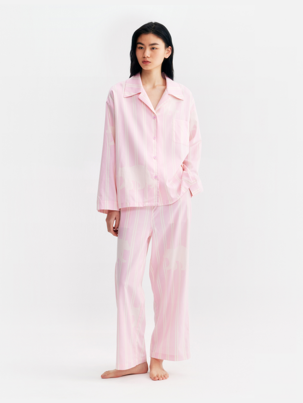 “Z” Tencel Cotton Blend Stripe Loungewear Set Baby Bear