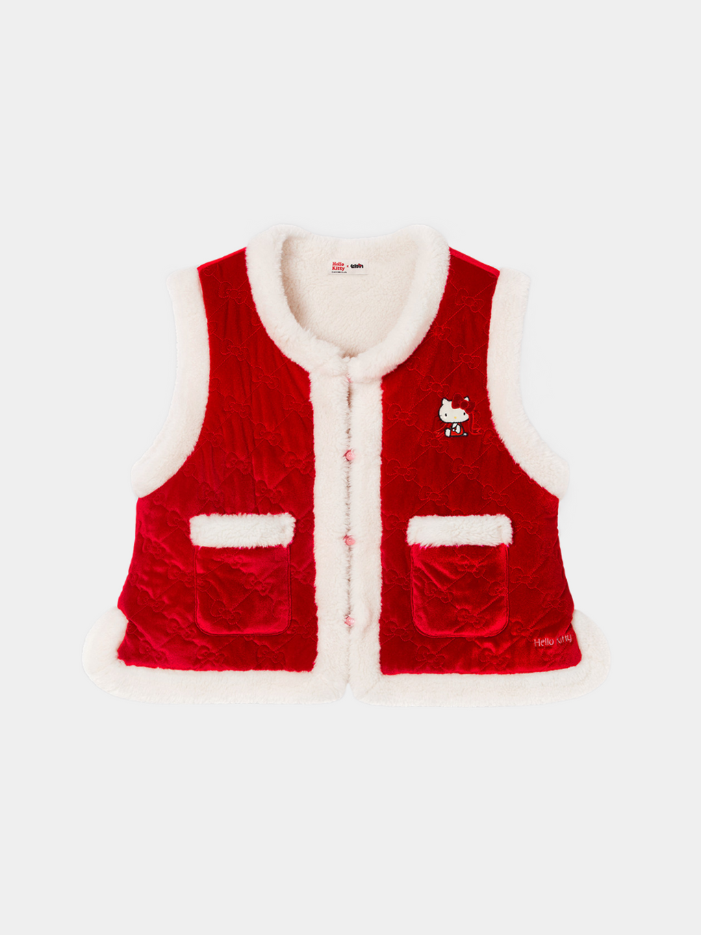 "Hello Kitty" Kids Reversible Velvet Quilted Home Vest
