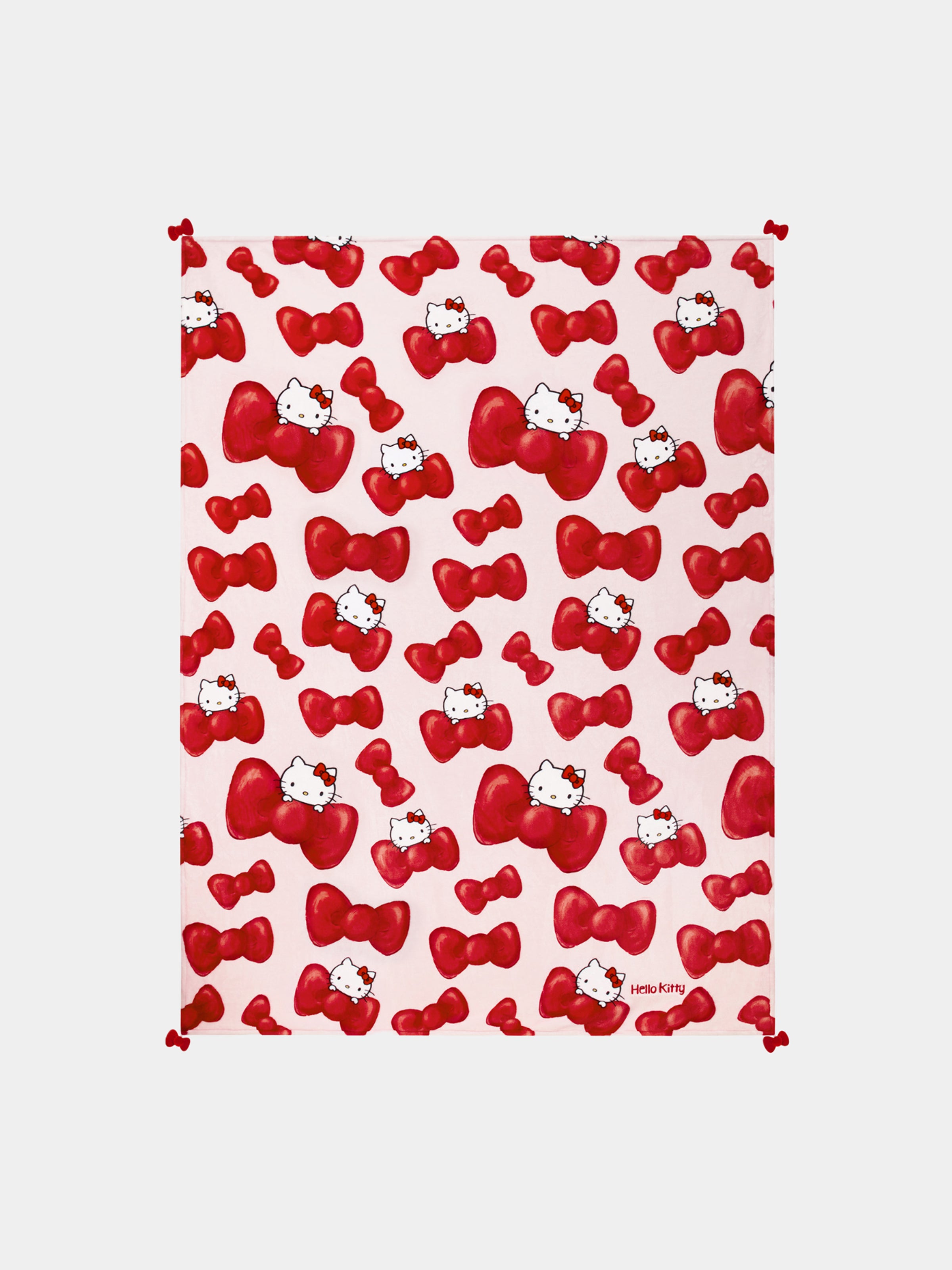 "Hello Kitty" Flannel Blanket Bow Tie