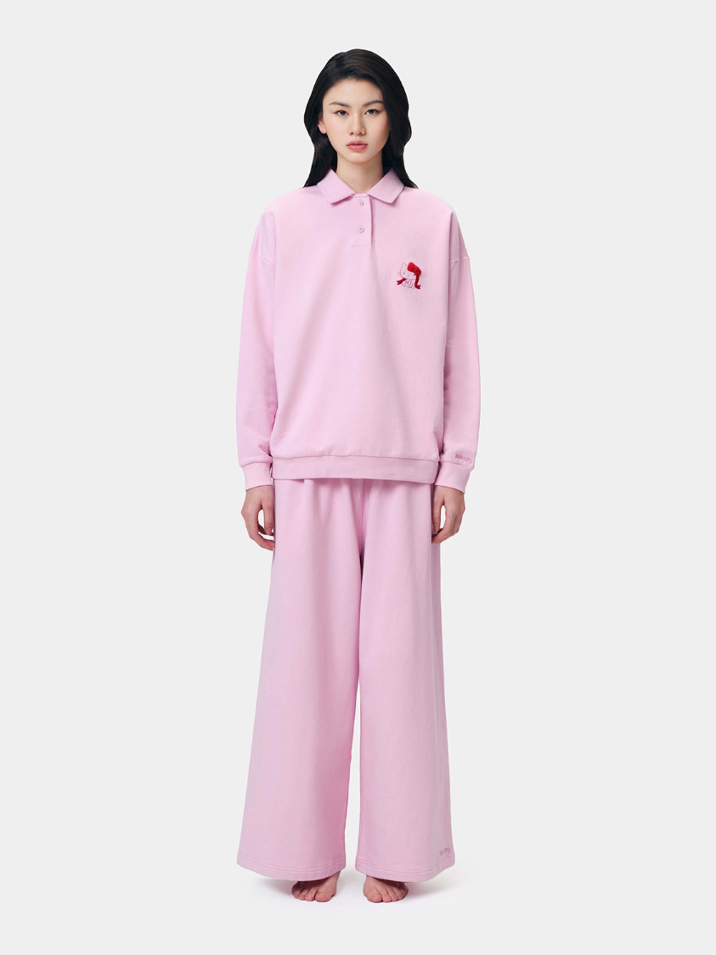 "Hello Kitty" Heavy Jersey Loungewear – Mallow