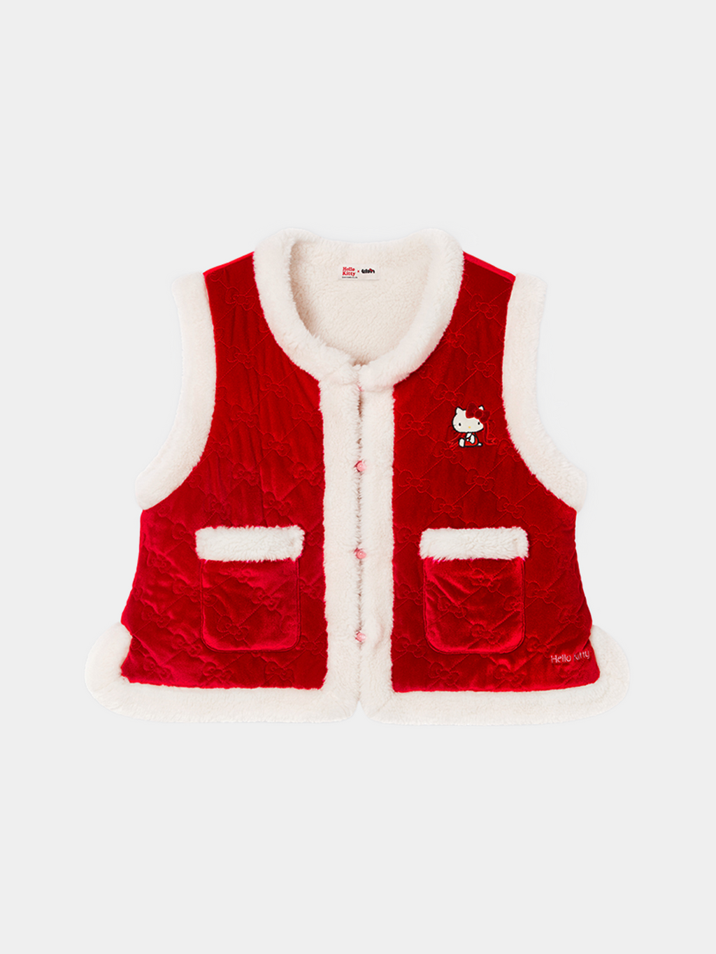 "Hello Kitty" Reversible Velvet Quilted Home Vest
