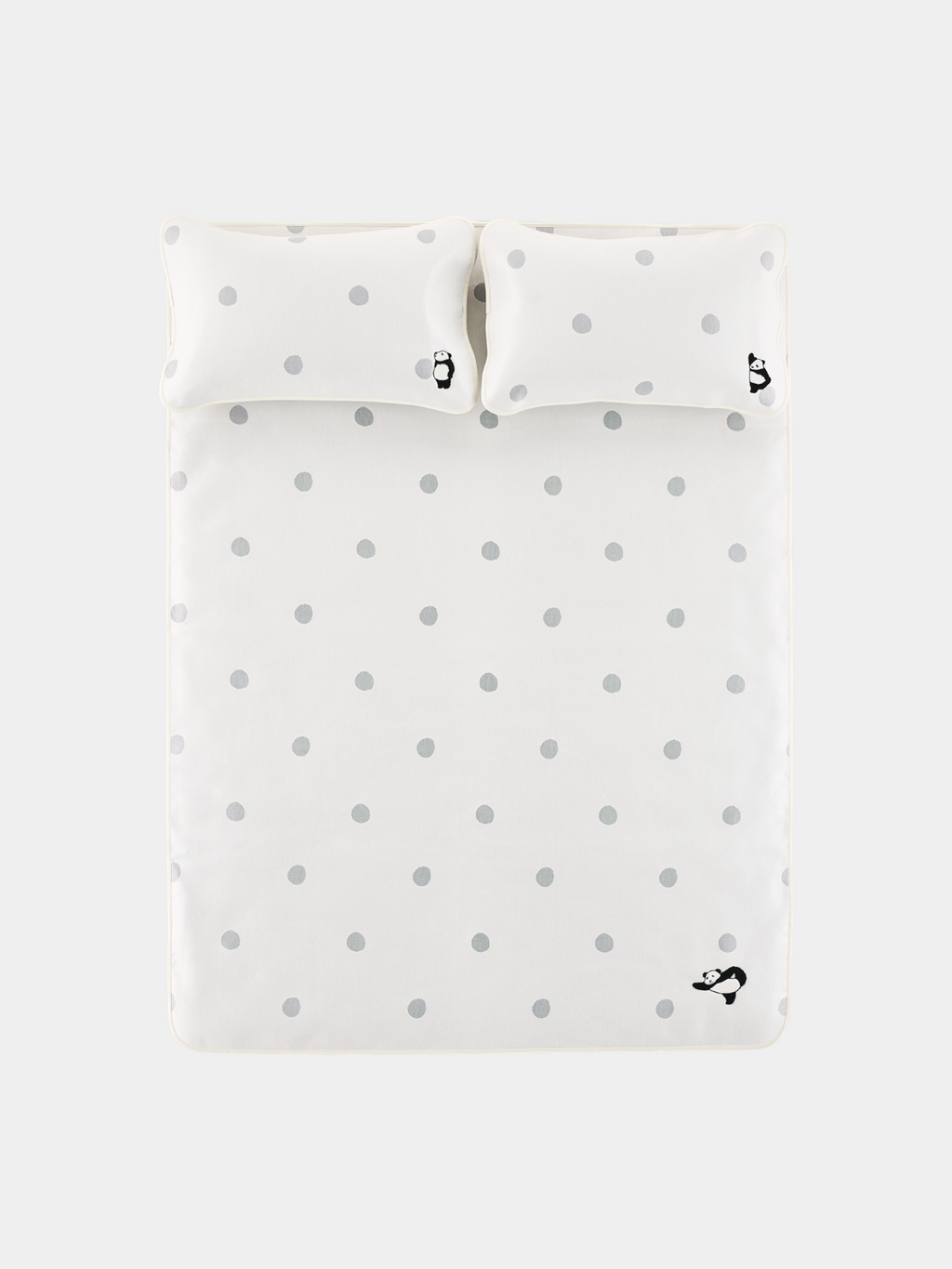 "Panda PomPom" Cooling Mat Set – Polka Dot