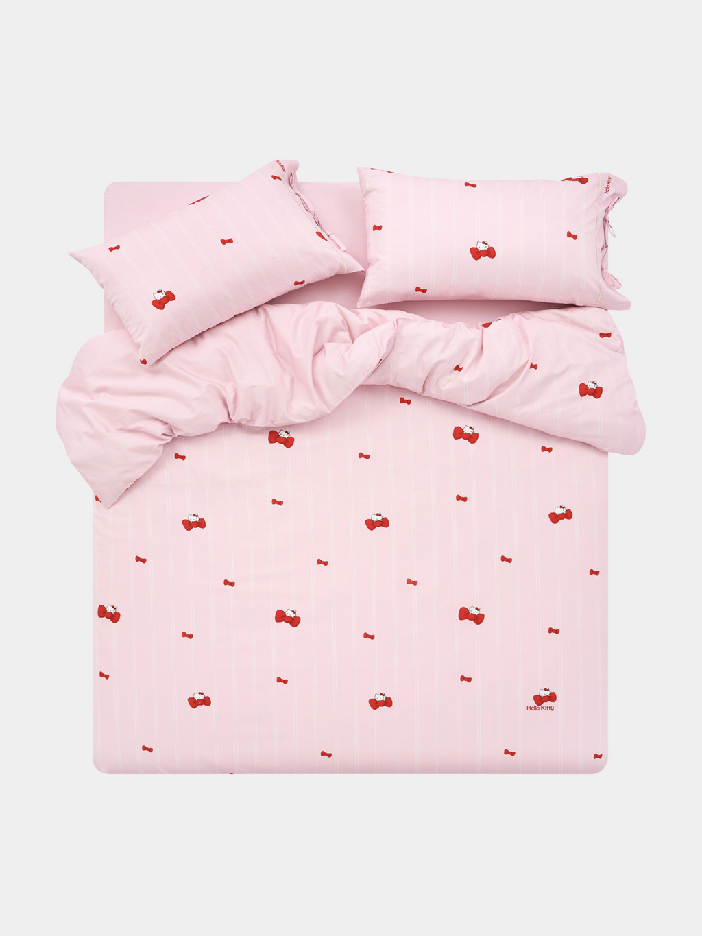 "Hello Kitty" Cotton Sateen Bedding Set – Sakura Pink