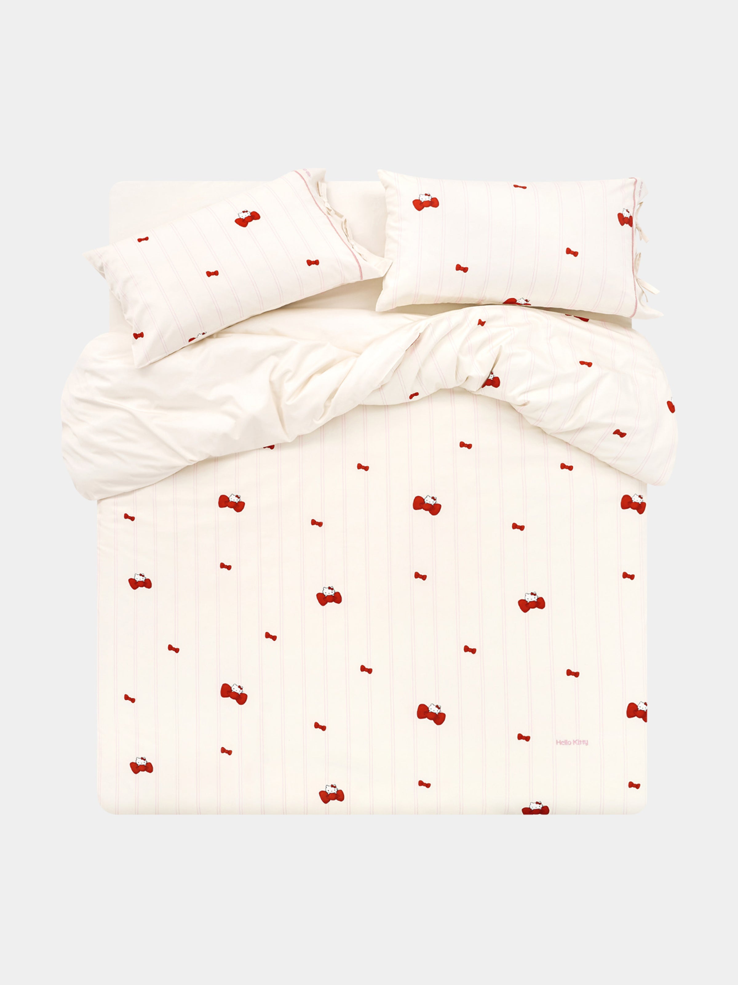 "Hello Kitty"  cotton sateen bedding set Cream Pink
