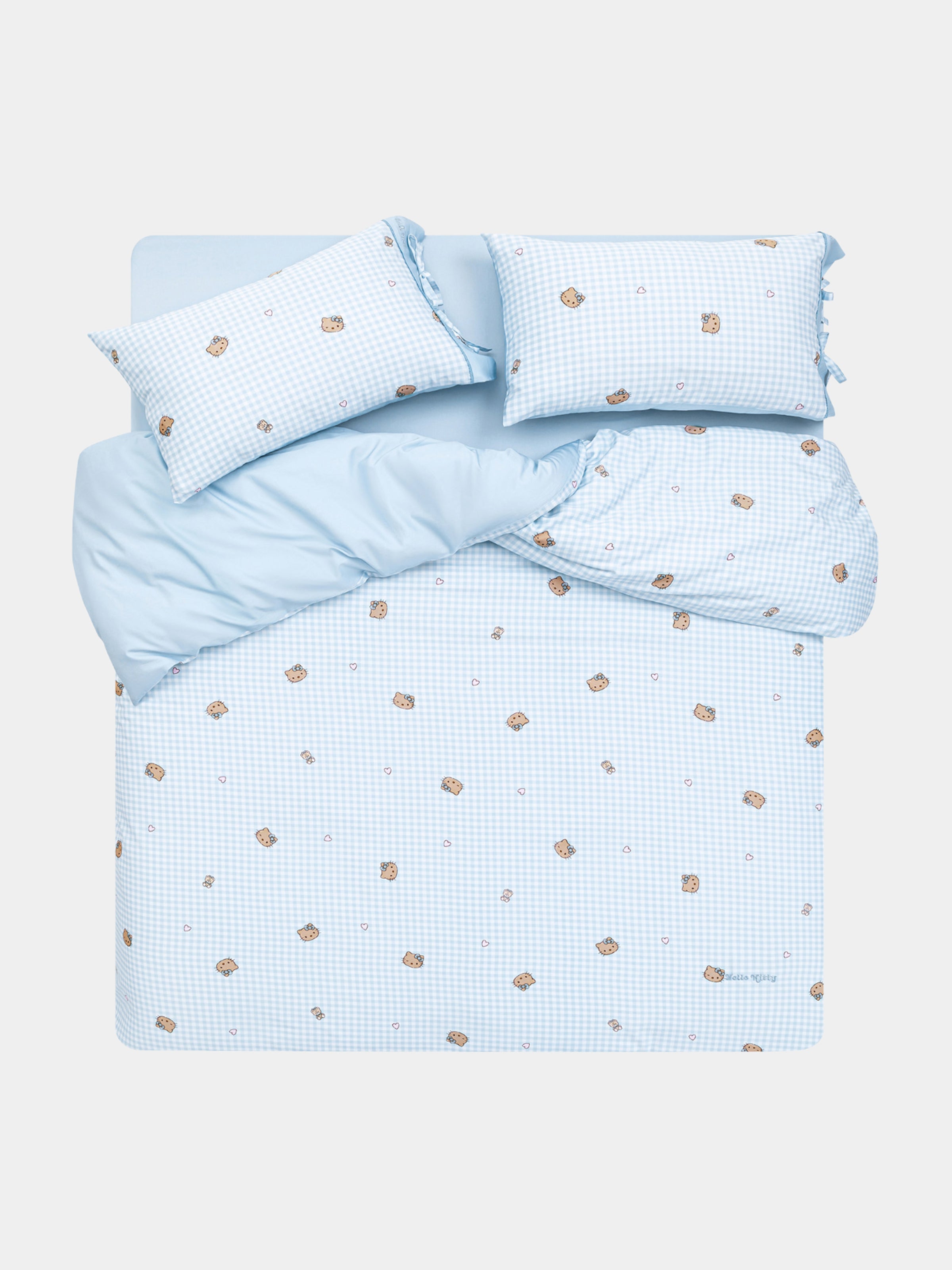 "Hello Kitty"  cotton sateen bedding set Hello Kitty Check