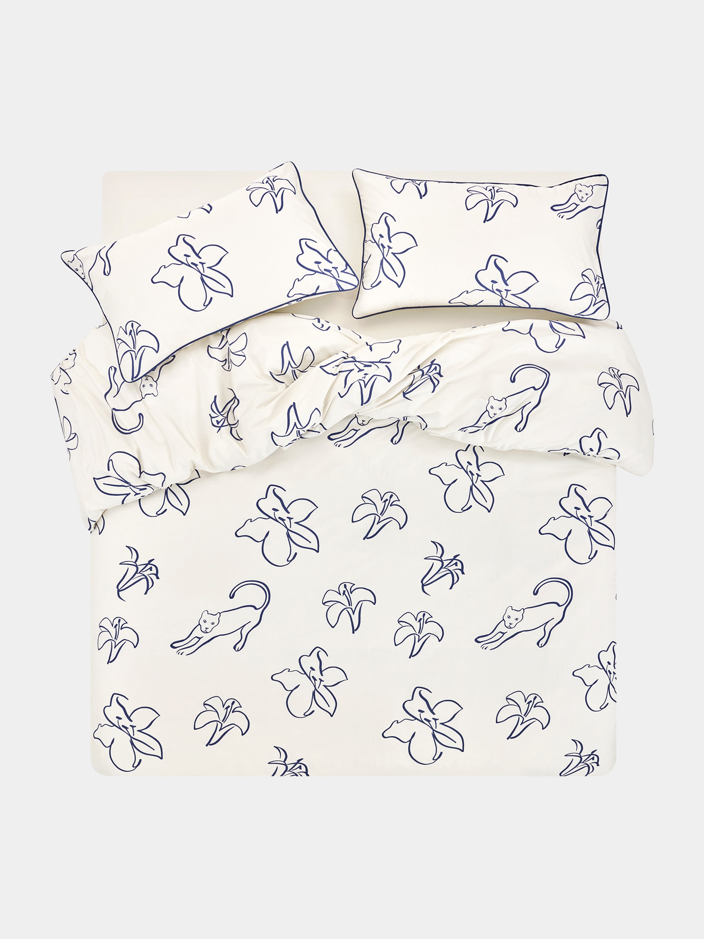 "Urban Junglee" Black panther cotton twill bedding set Black Panther and Lily