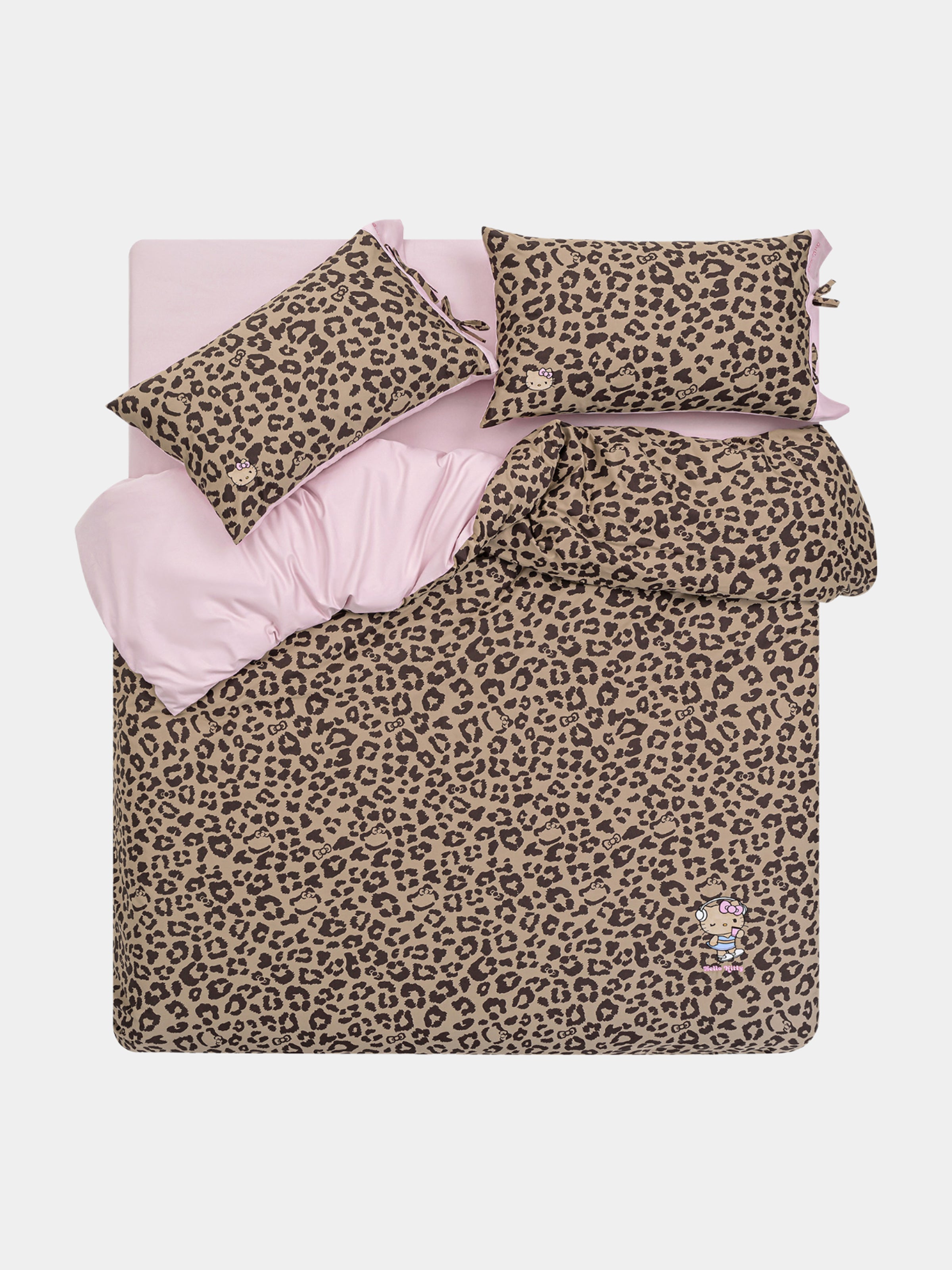 "Hello Kitty"  cotton sateen bedding set Leopard