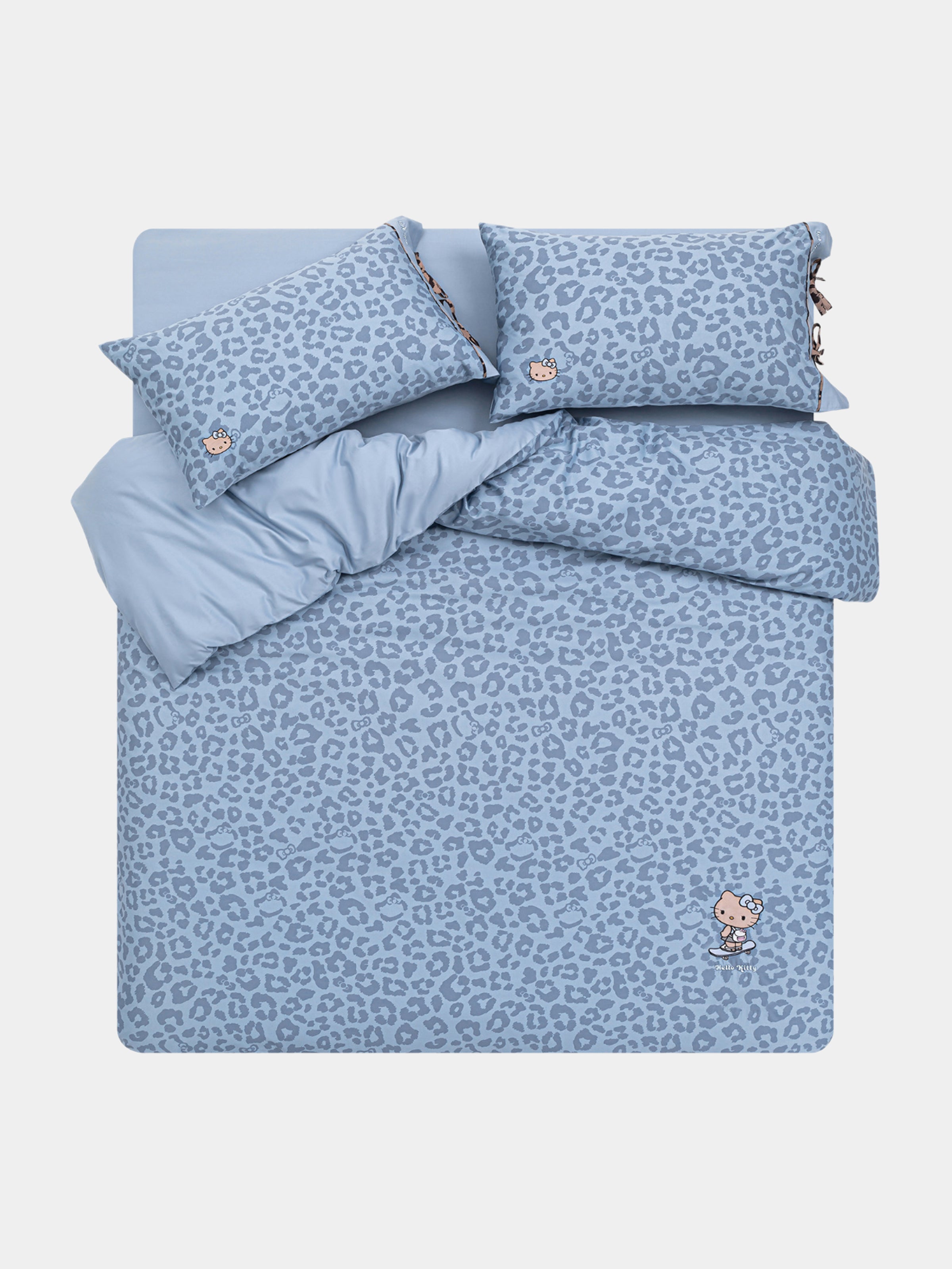 "Hello Kitty"  cotton sateen bedding set Denim Leopard