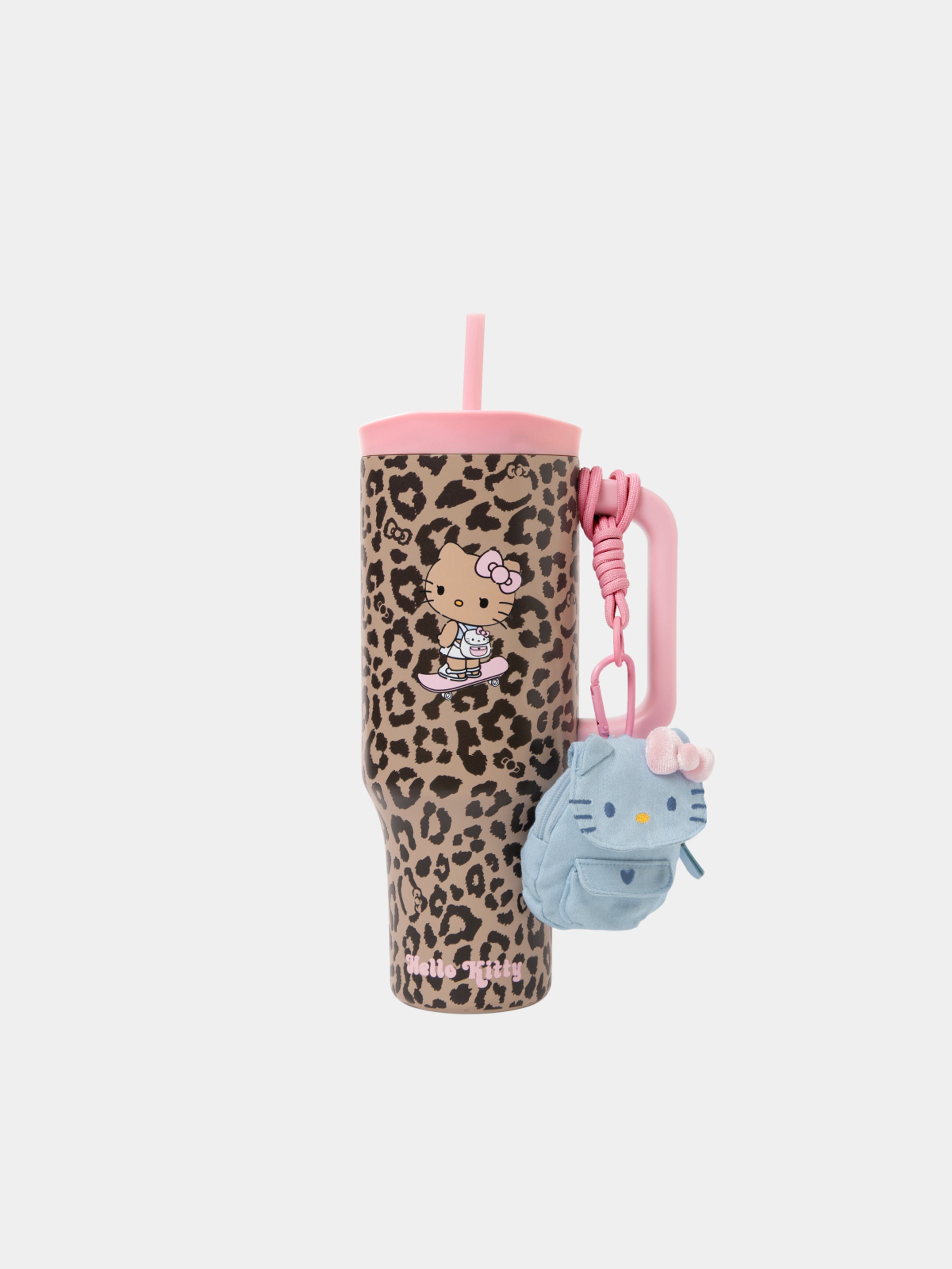 "Hello Kitty"  stainless steel insulated tumbler (with mini bag) Leopard