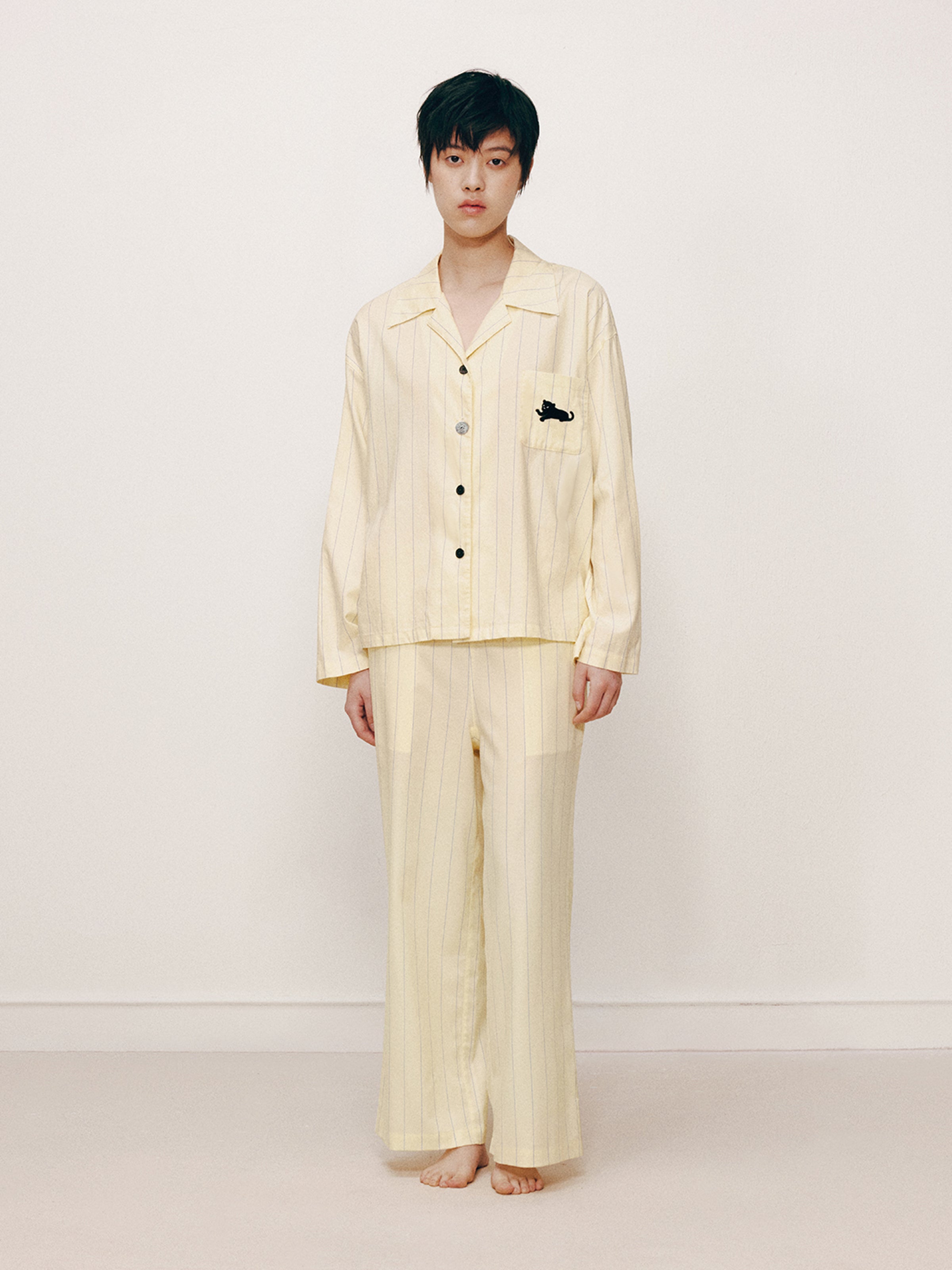 “Urban Jungle” Tencel Cotton Blend Loungewear Set Dandelion Yellow