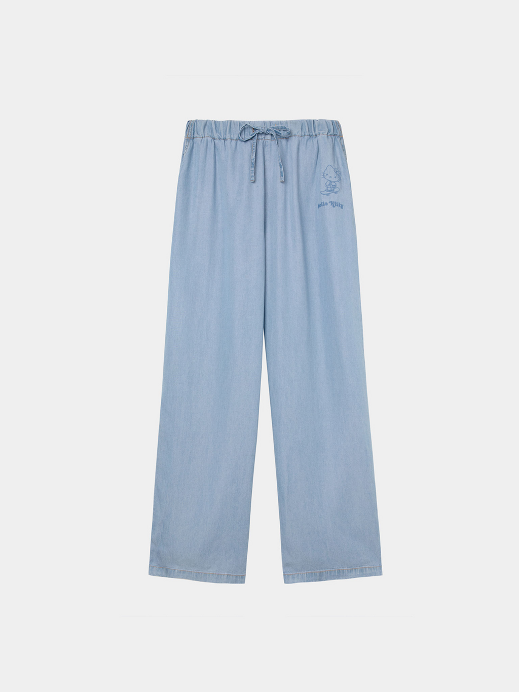 "Hello Kitty" Tencel Loungewear Pants – Light Wash