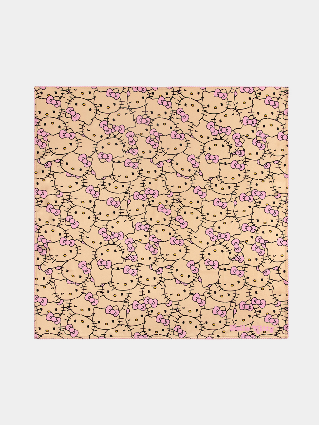 "Hello Kitty" Premium Heavy Mulberry Silk Square Scarf – Hello Kitty Pattern
