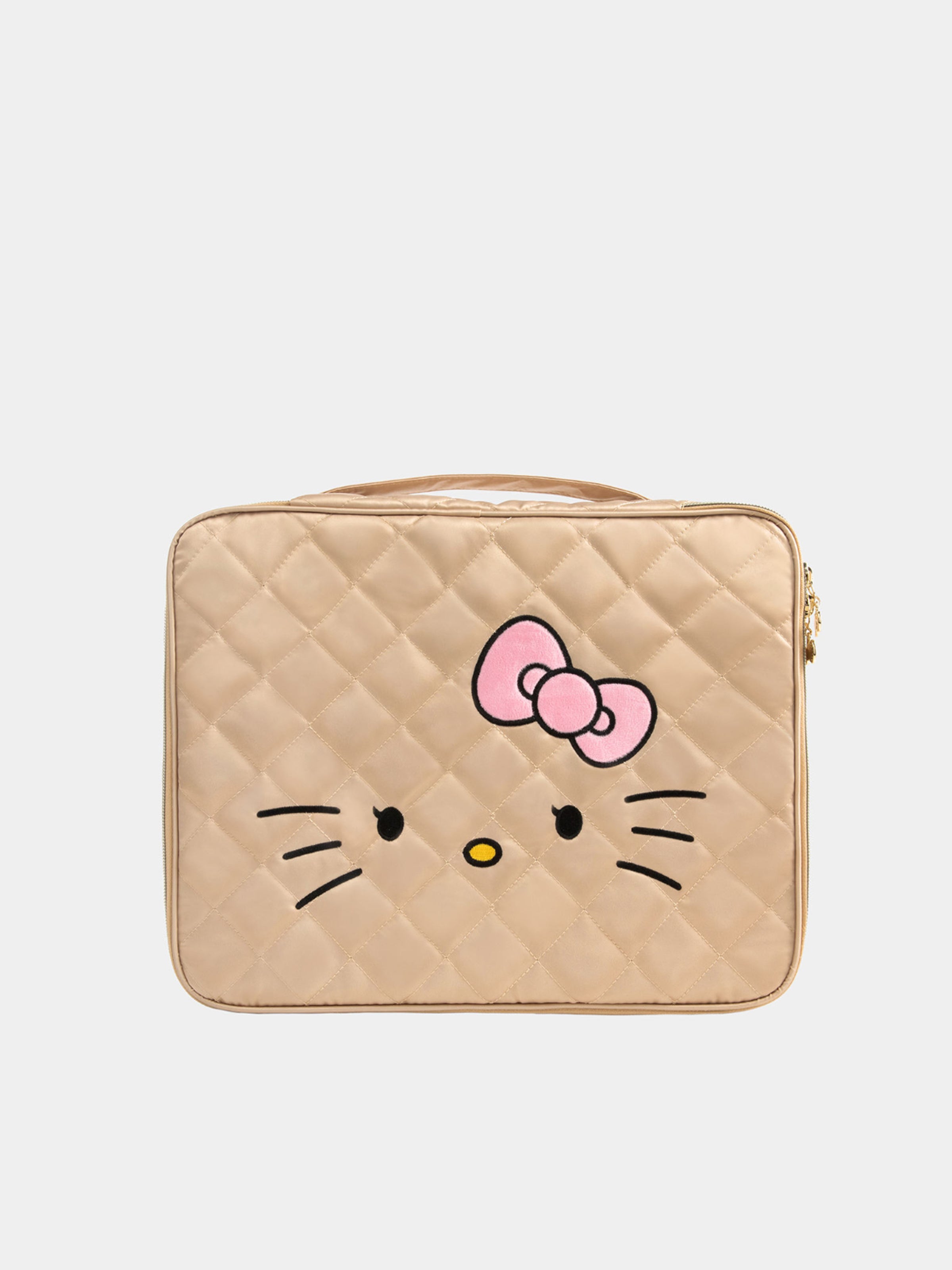 "Hello Kitty" Large Quilted Travel Storage Bag Tanned Hello Kitty