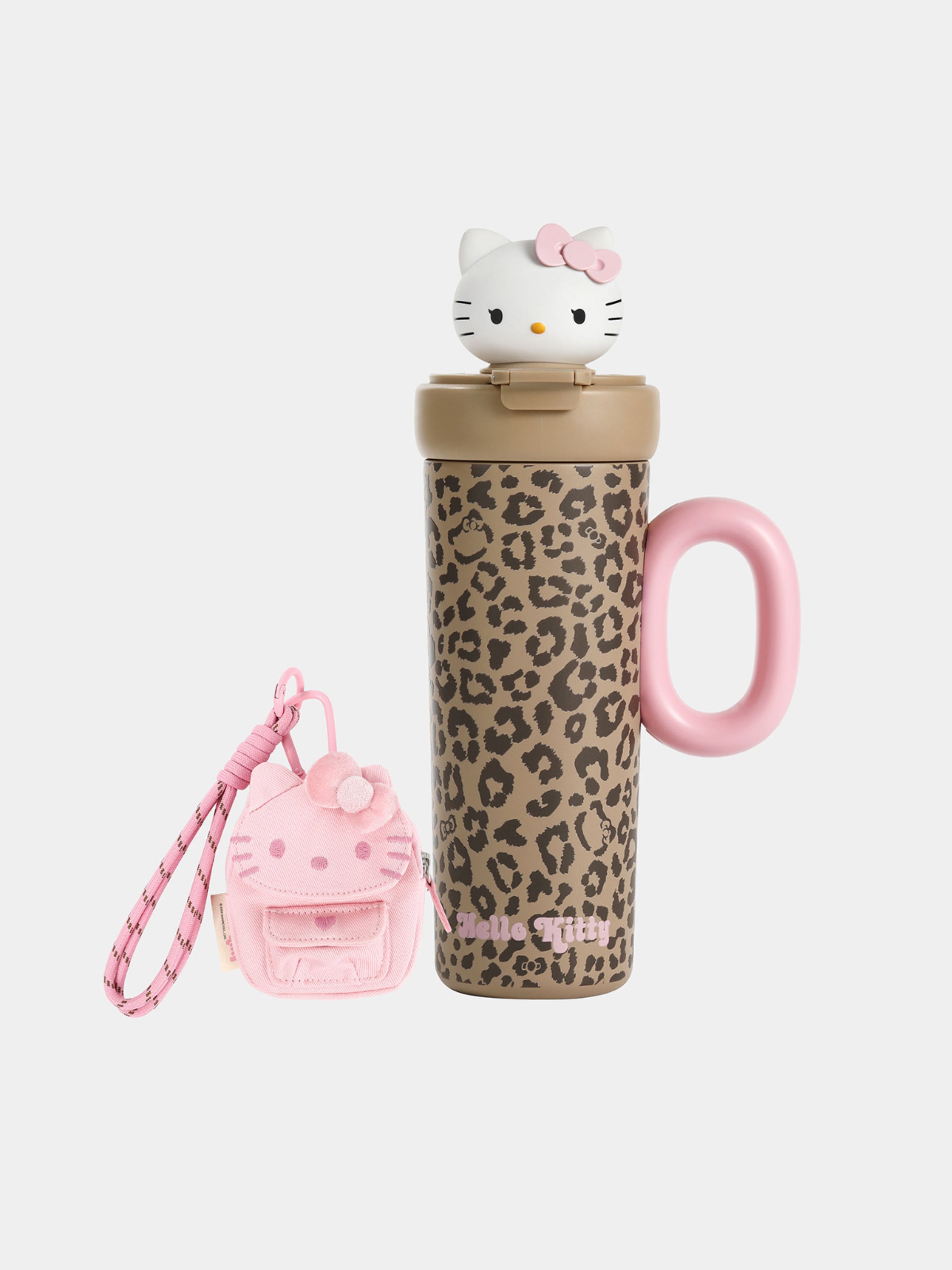 "Hello Kitty" Sun-Kissed Stainless Steel Insulated Tumbler (With Mini Bag) – Leopard