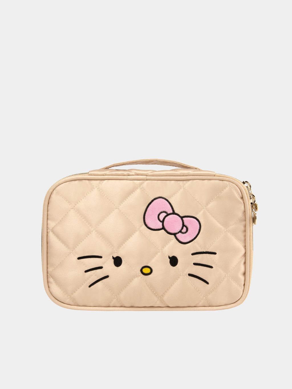 "Hello Kitty" Medium Quilted Travel Storage Bag – Tanned Hello Kitty