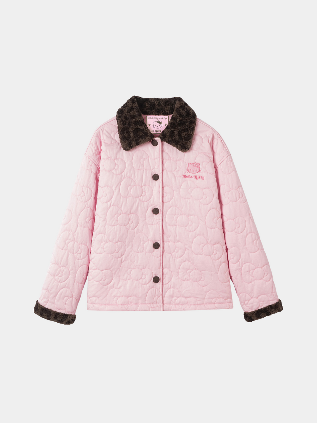 "Hello Kitty" Quilted Loungewear Top – Choco Pink