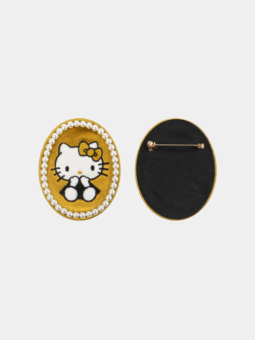 "Hello Kitty" Wool Cashmere Blend Pants – Black & White