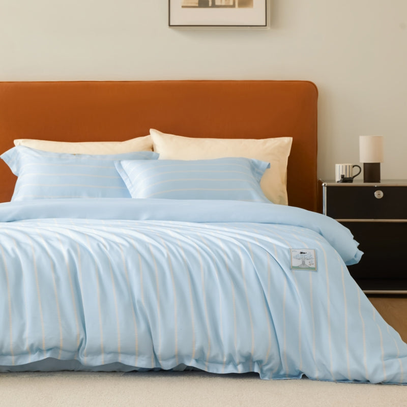 "Urban Jungle" Black Panther Tencel Bedding Set – Water Blue