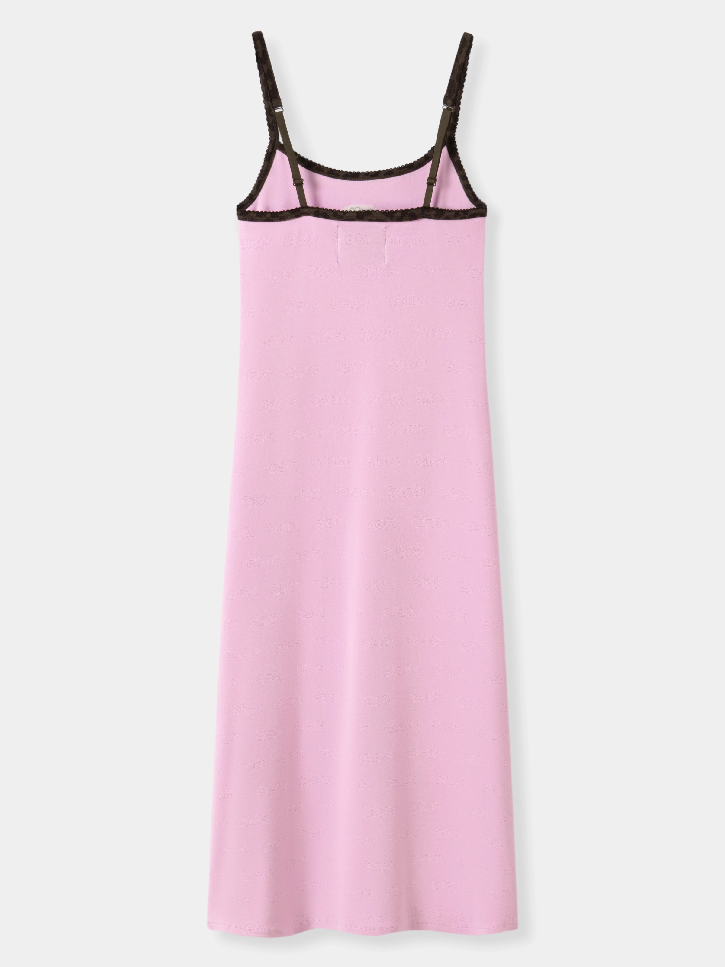 "Hello Kitty" Jersey Rib Jacquard Spaghetti Strap Nightgown – Raspberry