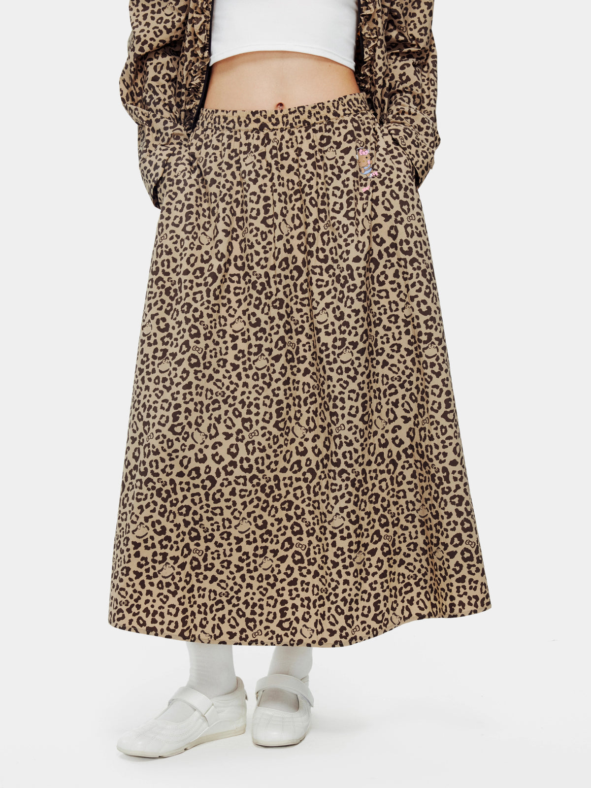 "Hello Kitty" Sun-Protective Outdoor Skirt – Leopard
