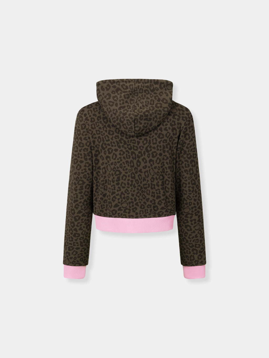 "Hello Kitty" Jersey Rib Jacquard Zip-Up Hoodie – Choco