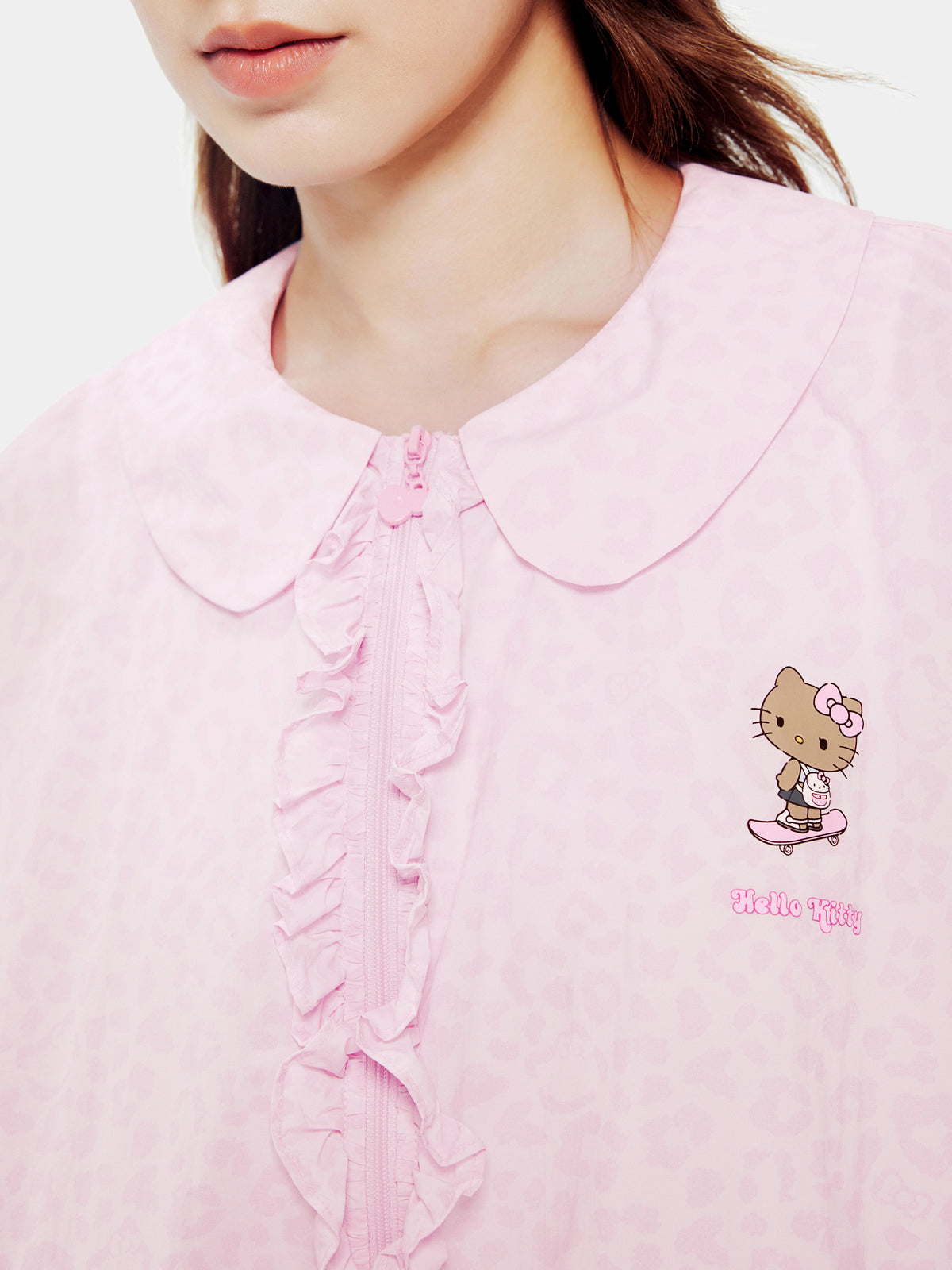 "Hello Kitty" Sun-Protective Outdoor Jacket – Pink Leopard