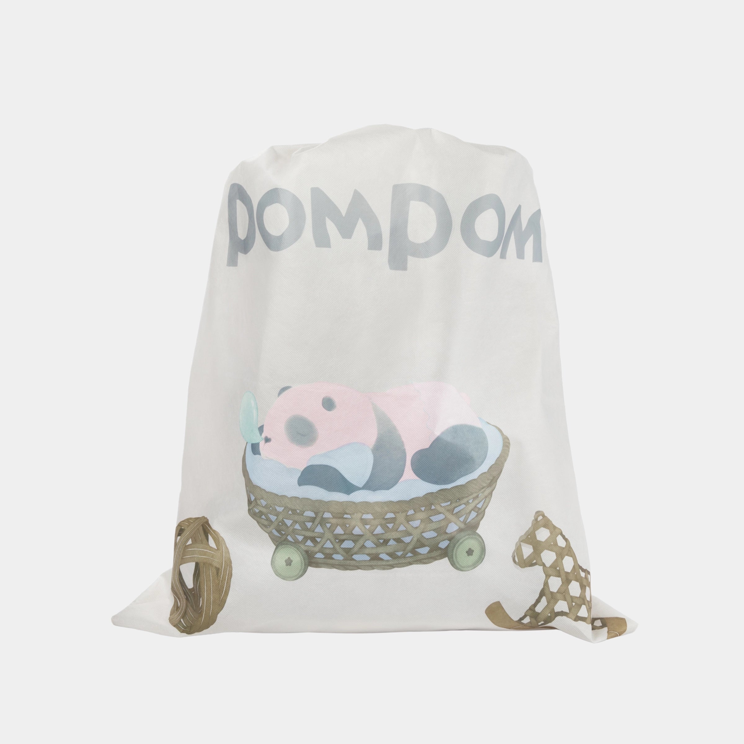 "Panda PomPom" Cushion & Flannel Throw sets SleepyPOM