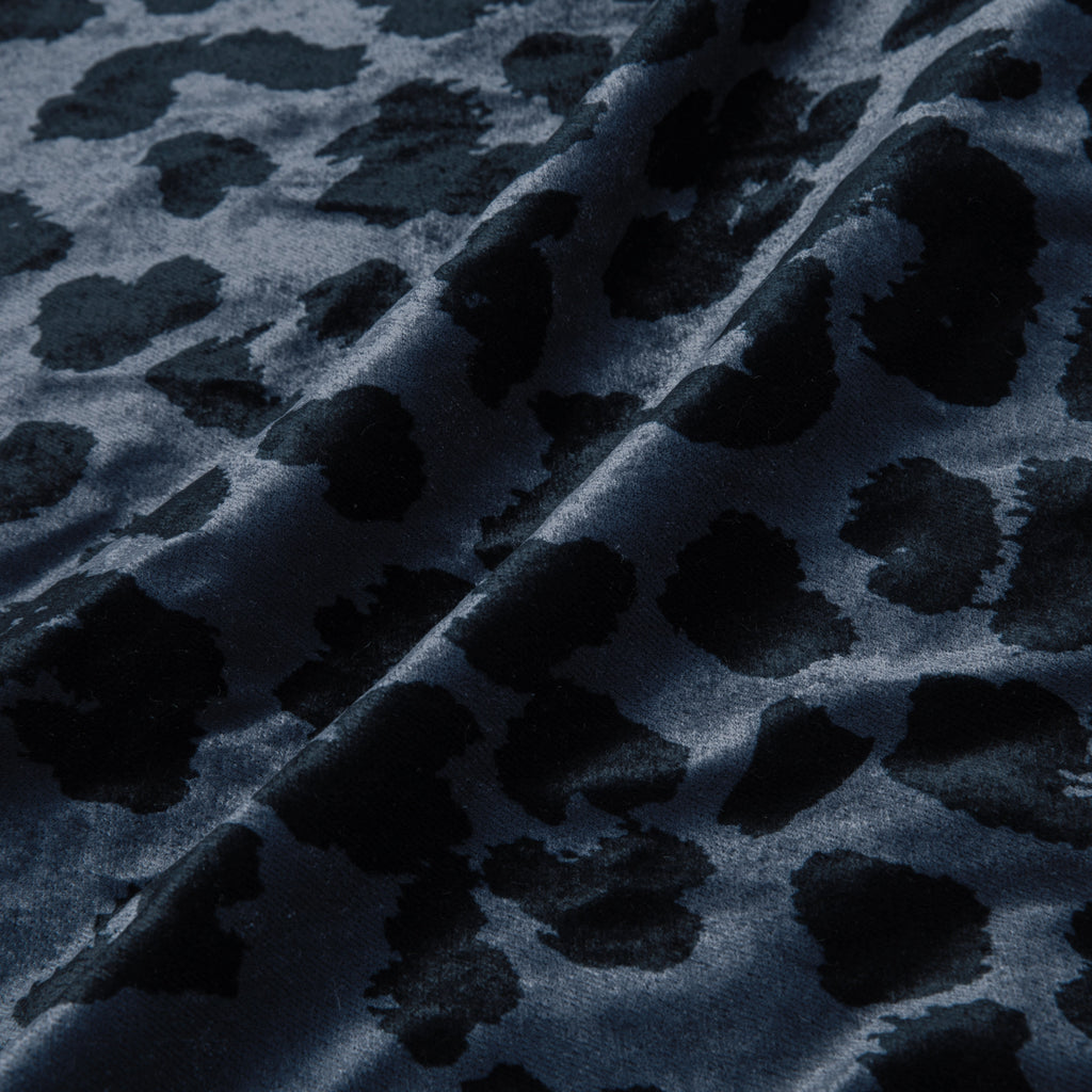 "Urban Jungle" Velvert Robe Blue Leopard Print