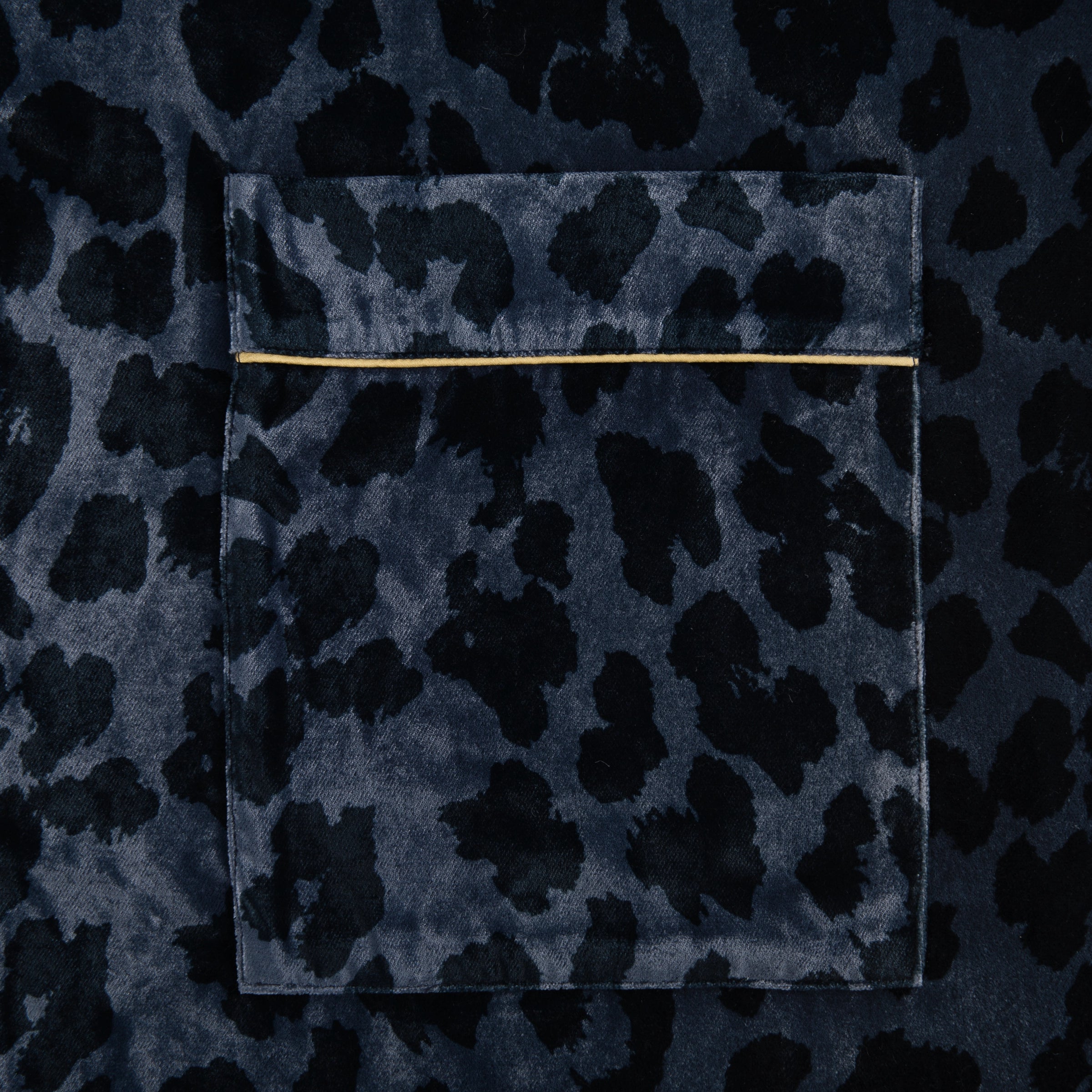 "Urban Jungle" Velvert Robe Blue Leopard Print