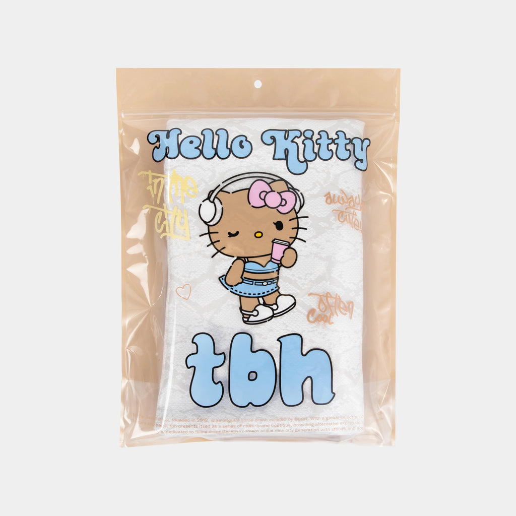 "Hello Kitty" Tote Bag – White Snake Print