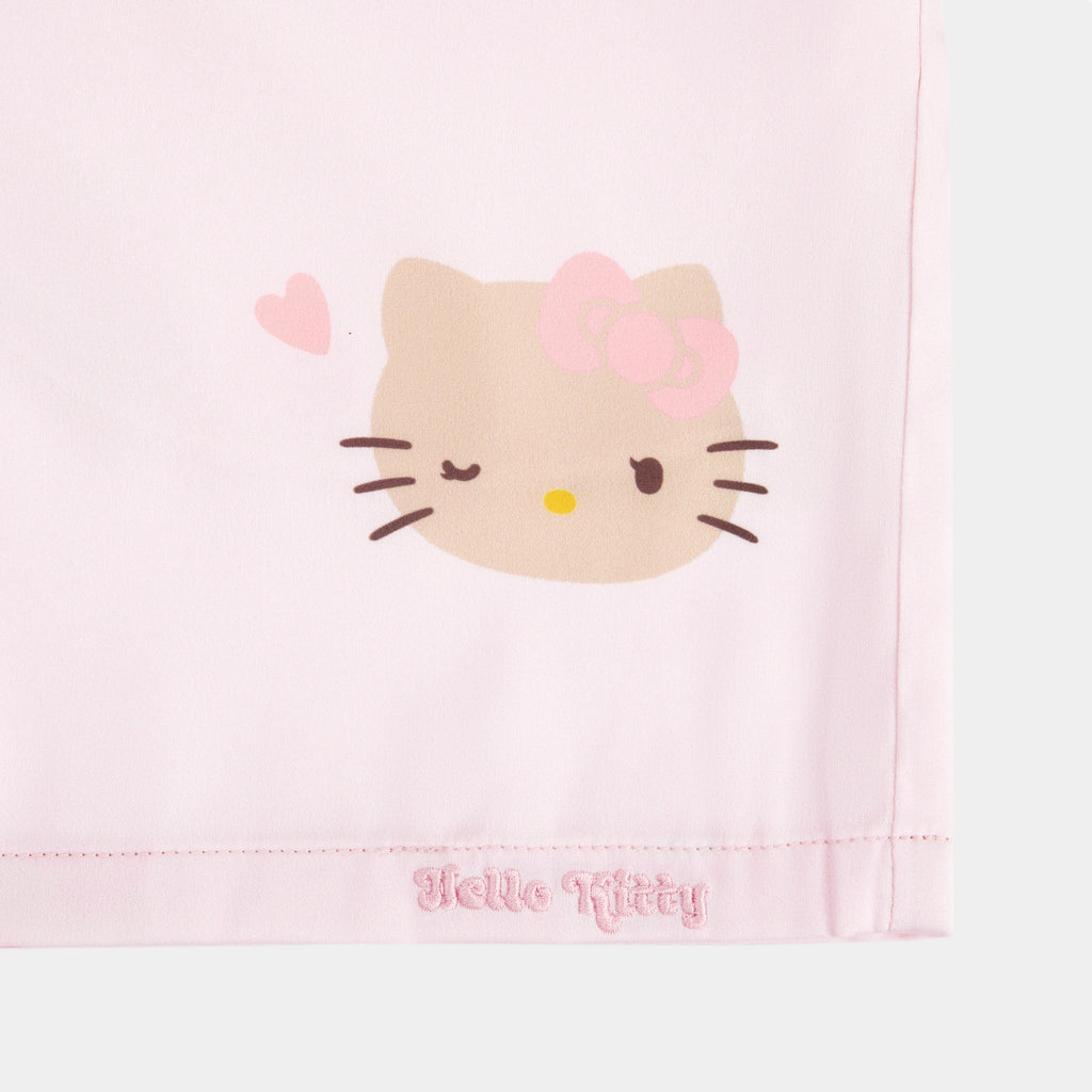 "Hello Kitty" Satin Loungewear Set – Y2k Pink