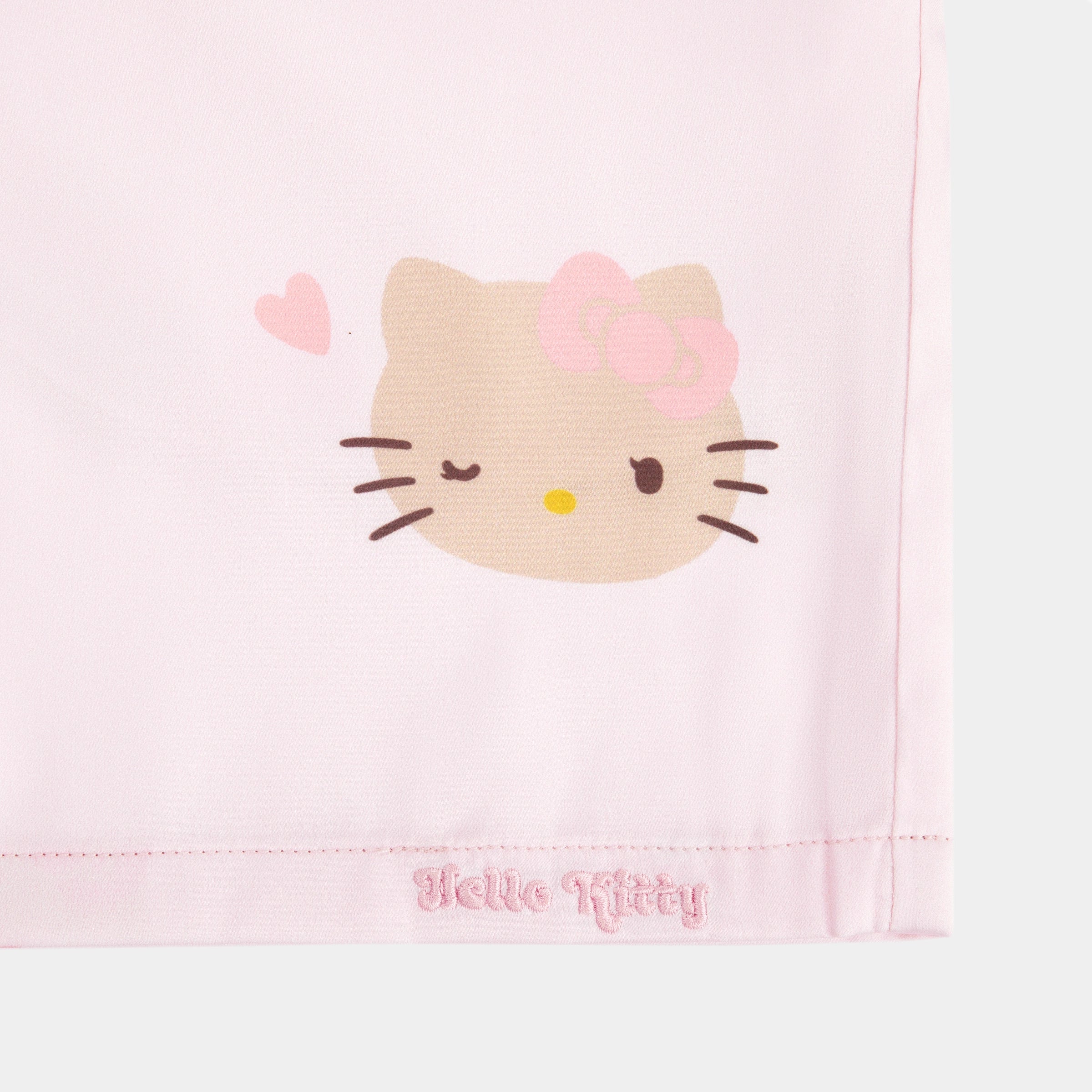 "Hello Kitty" Satin Loungewear Set – Y2k Pink