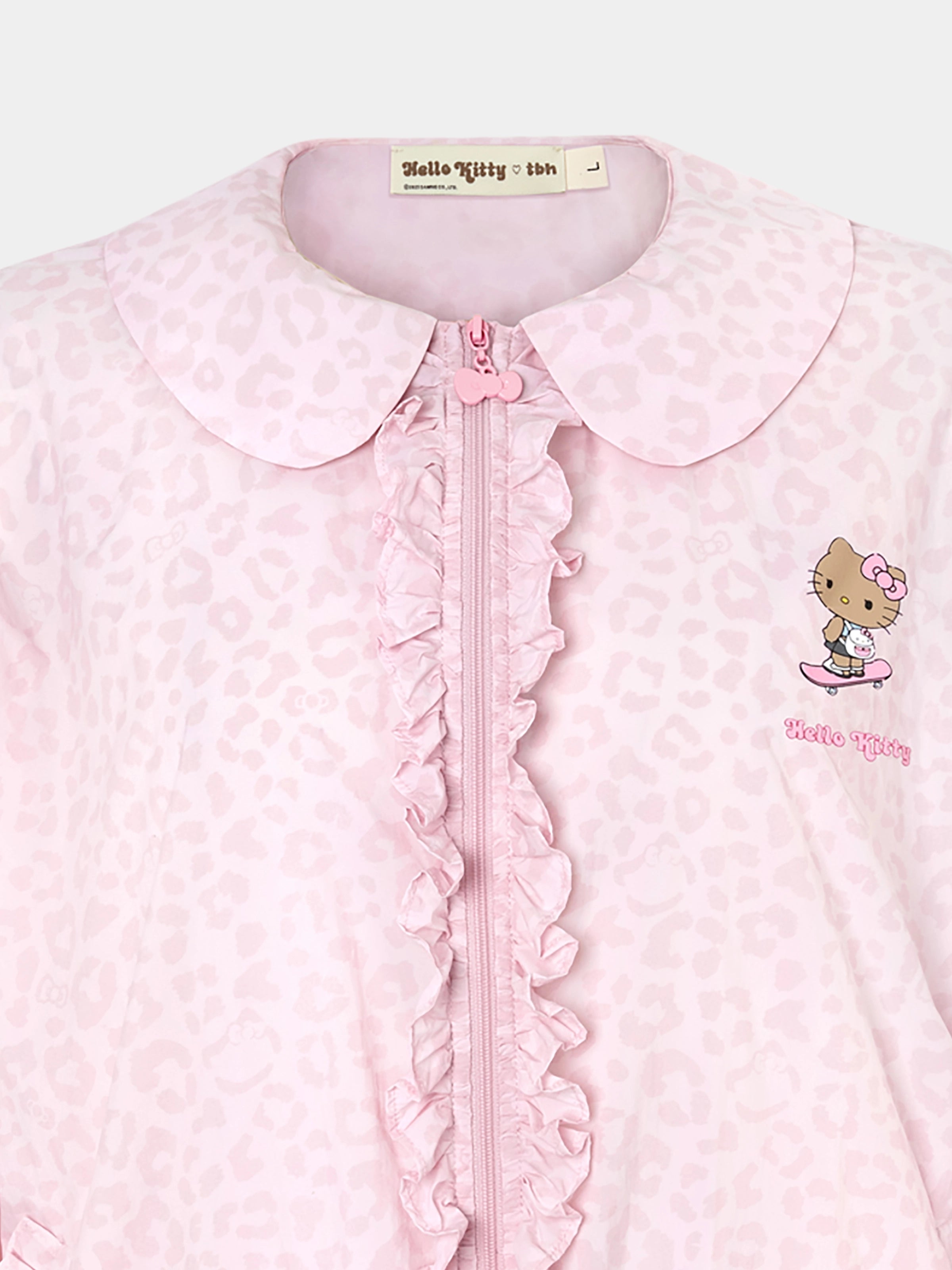 "Hello Kitty" Sun-Protective Outdoor Jacket – Pink Leopard