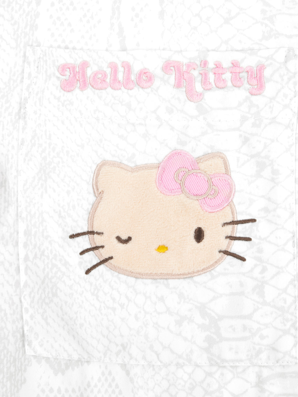"Hello Kitty" Satin Loungewear Set – Snake Print