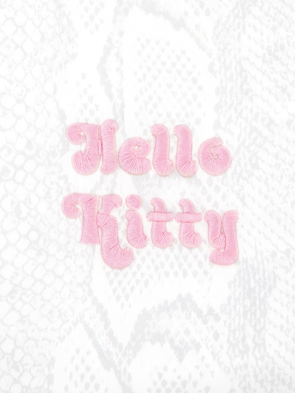 "Hello Kitty" Satin Hoodie Dressing Gown Set – Snake Print