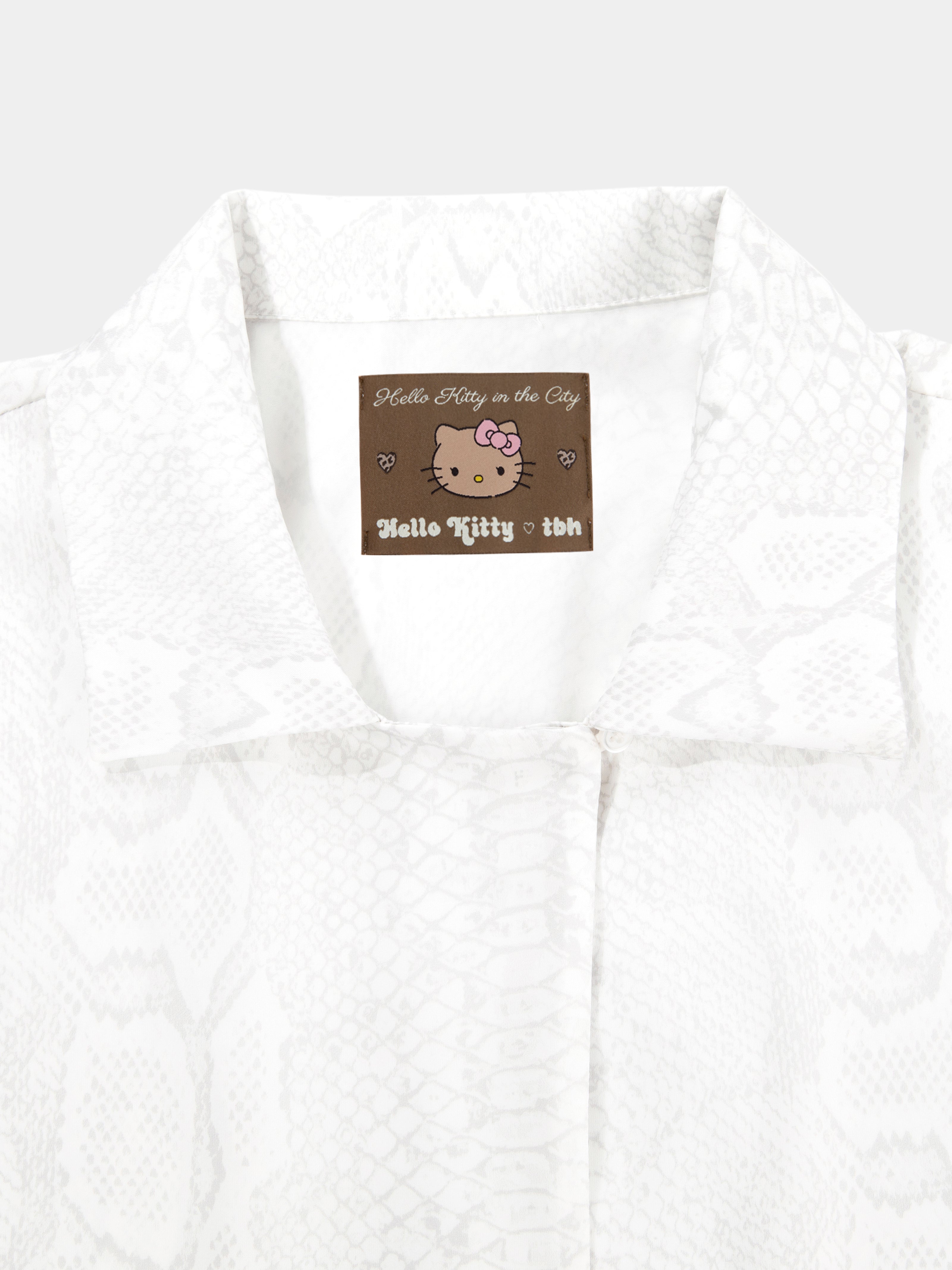 "Hello Kitty" Satin Loungewear Set Snake Print