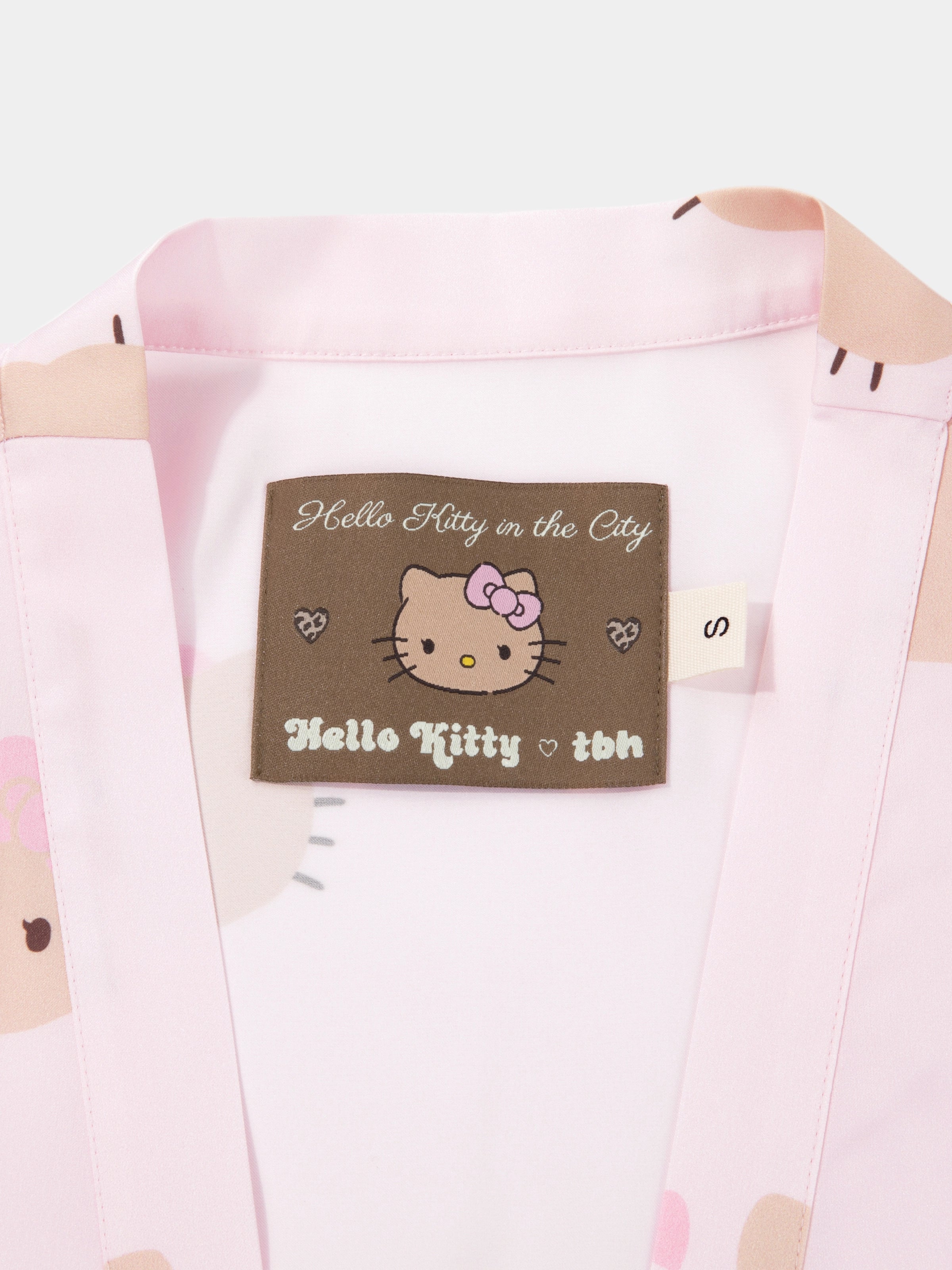 "Hello Kitty" Satin Dressing Gowns Y2k Pink