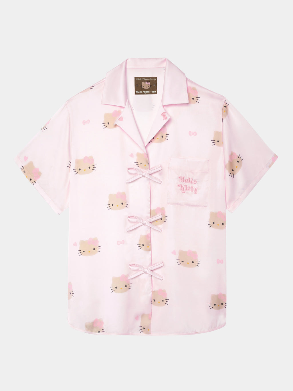 "Hello Kitty" Satin Loungewear Set – Y2k Pink
