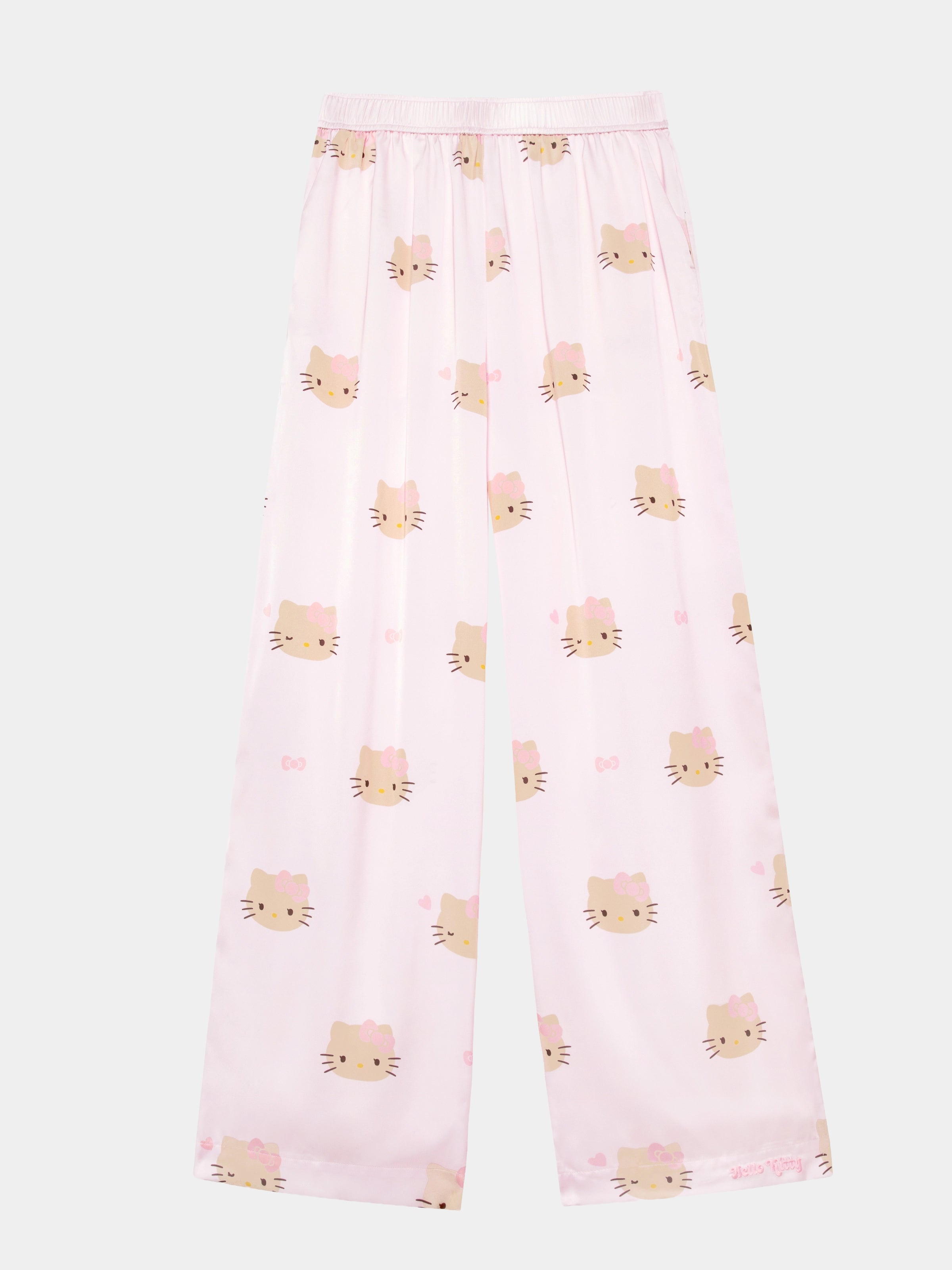 "Hello Kitty" Satin Loungewear Set Y2k Pink